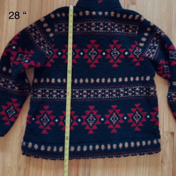 NWOT Sonoma Nordic Sherpa multi color Half Zip Popover size XL - Picture 12 of 12